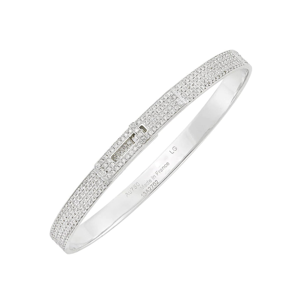Aura HM KELLY BRACELET IN SILVER AND FULL PAVE DIAMOND