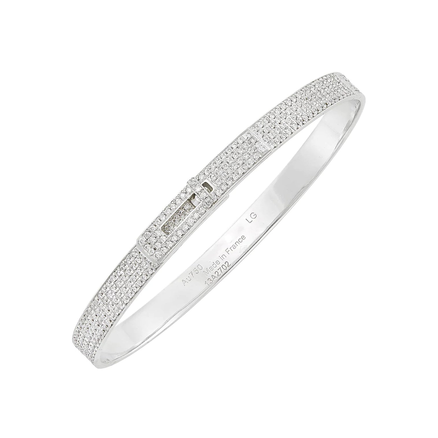 Aura HM KELLY BRACELET IN SILVER AND FULL PAVE DIAMOND