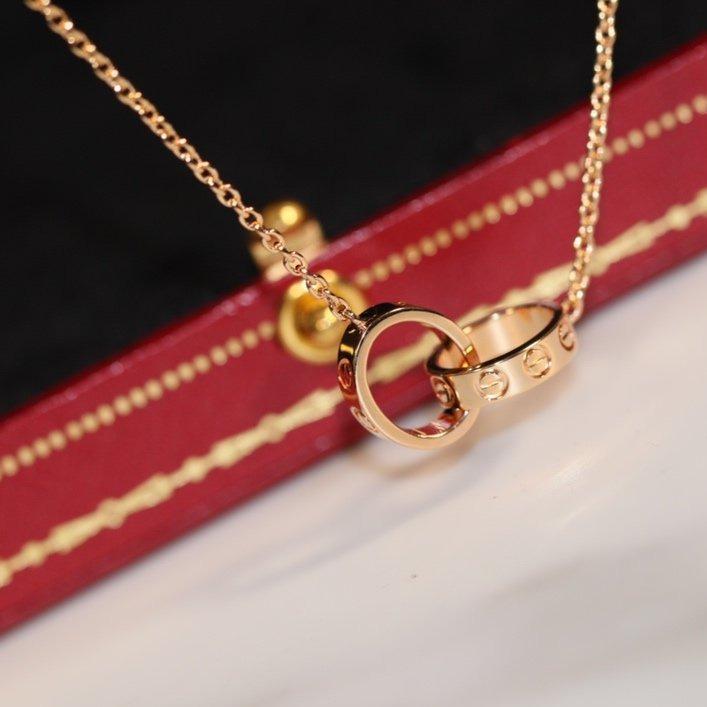 [⭐Aura ]LOVE NECKLACE PINK GOLD AND SILVER