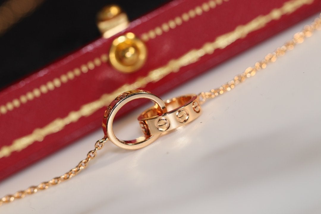 Aura LOVE NECKLACE PINK GOLD AND SILVER