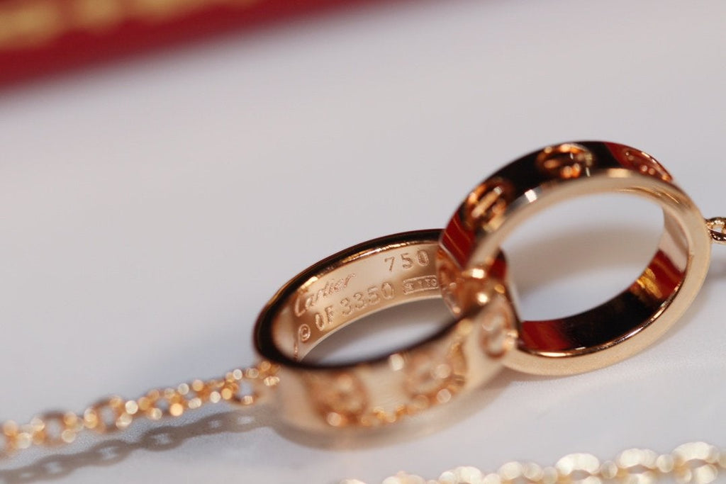 Aura LOVE NECKLACE PINK GOLD AND SILVER