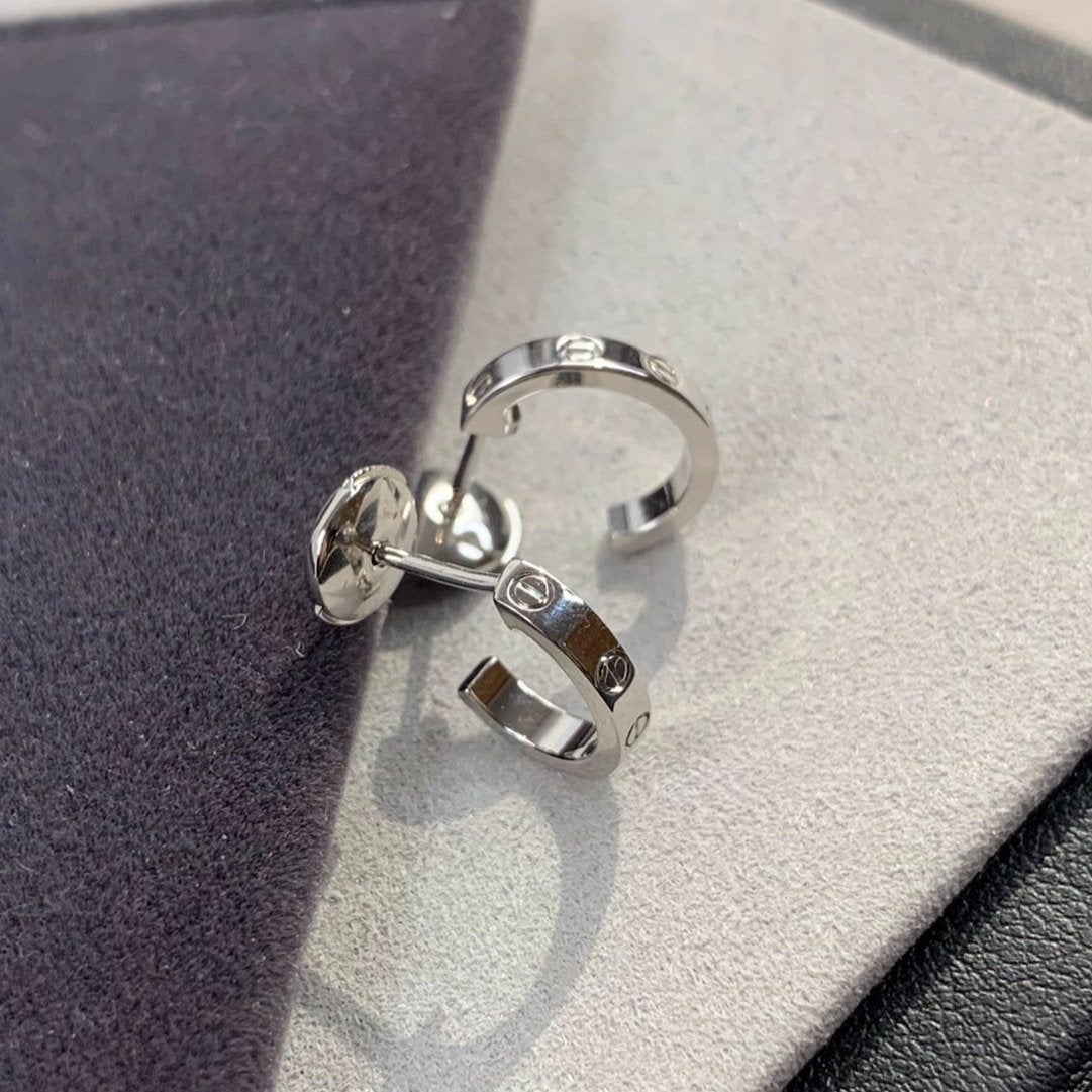 Aura LOVE EARRINGS 2.65MM SILVER