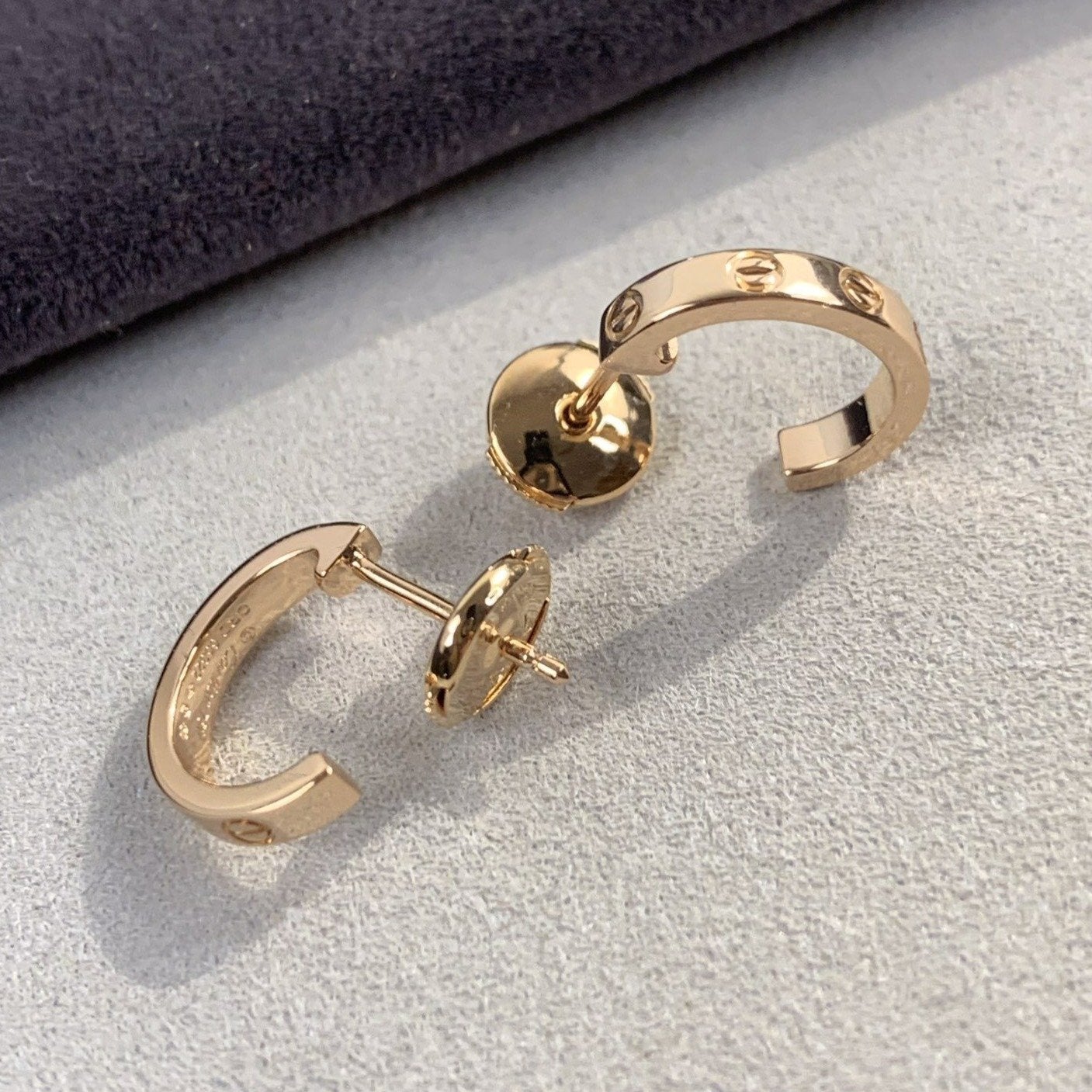 Aura LOVE EARRINGS 2.65MM PINK GOLD