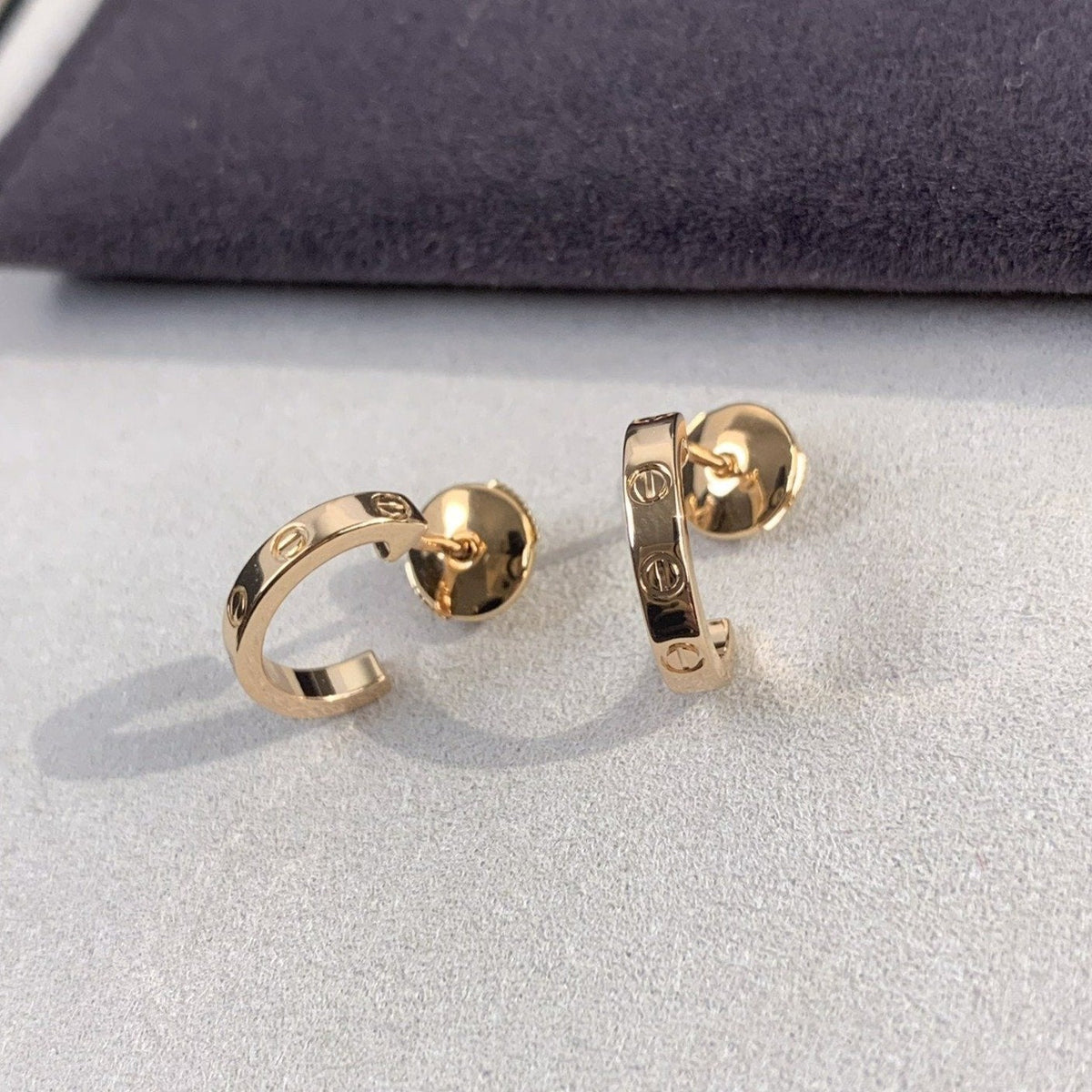 [⭐Aura ]LOVE EARRINGS 2.65MM PINK GOLD