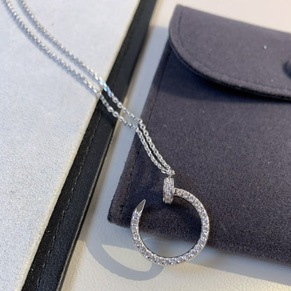 [⭐Aura ]JUSTE NECKLACE SILVER DIAMONDS