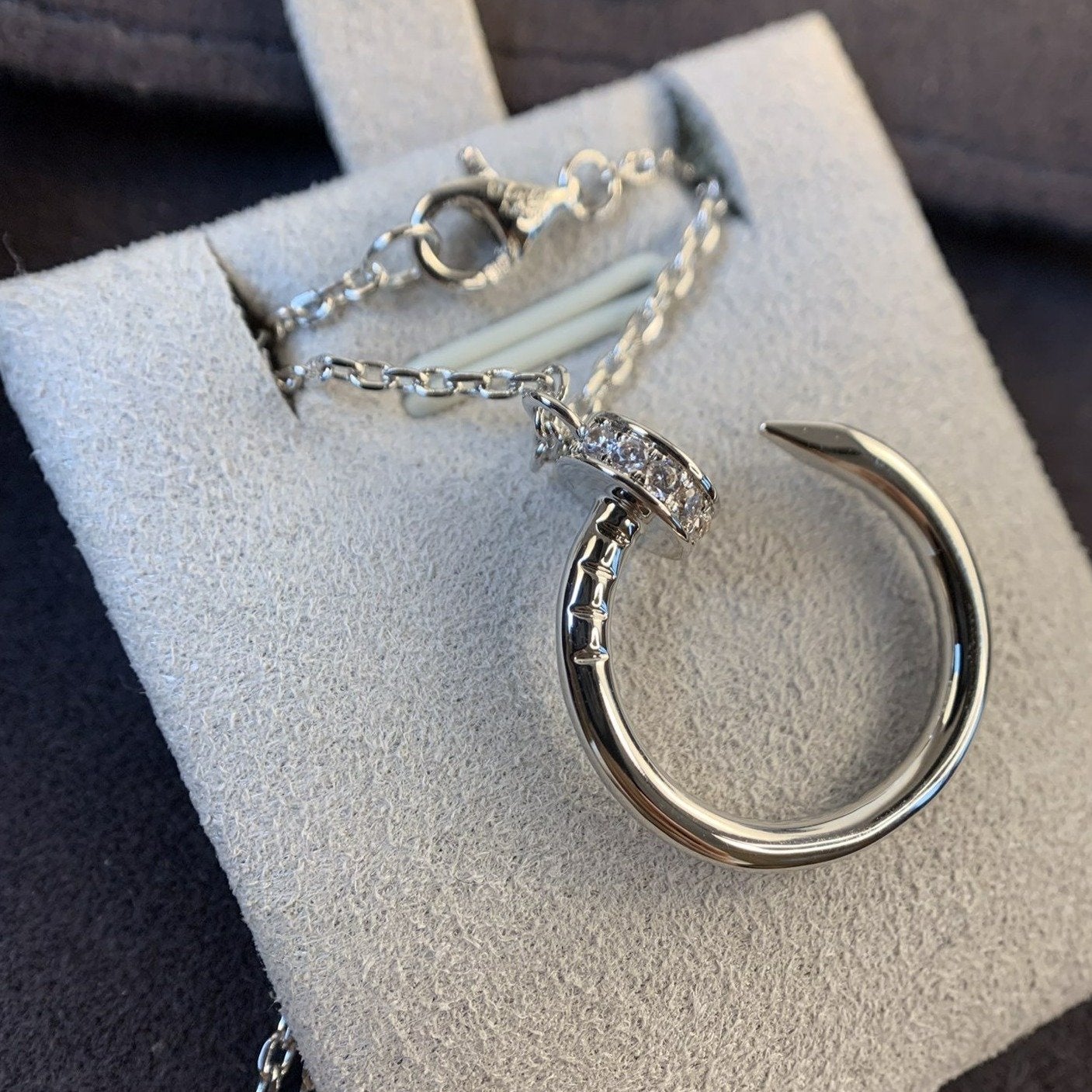 Aura JUSTE NECKLACE SILVER DIAMONDS