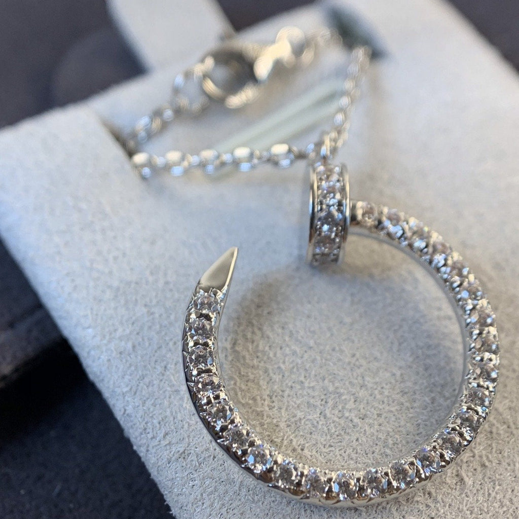 Aura JUSTE HALSKEKTE SILBER DIAMANTEN