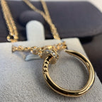 Aura JUSTE HALSKETTE ROSÉGOLD DIAMANTEN