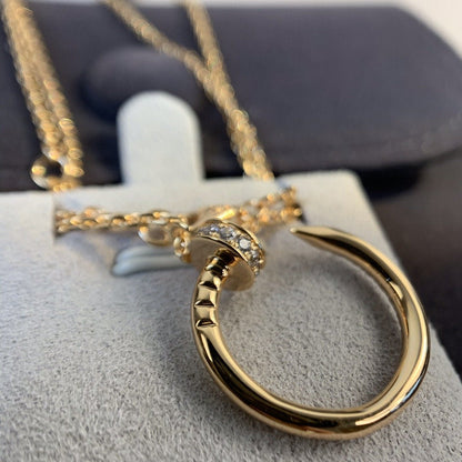 [⭐Aura ]JUSTE NECKLACE PINK GOLD DIAMONDS
