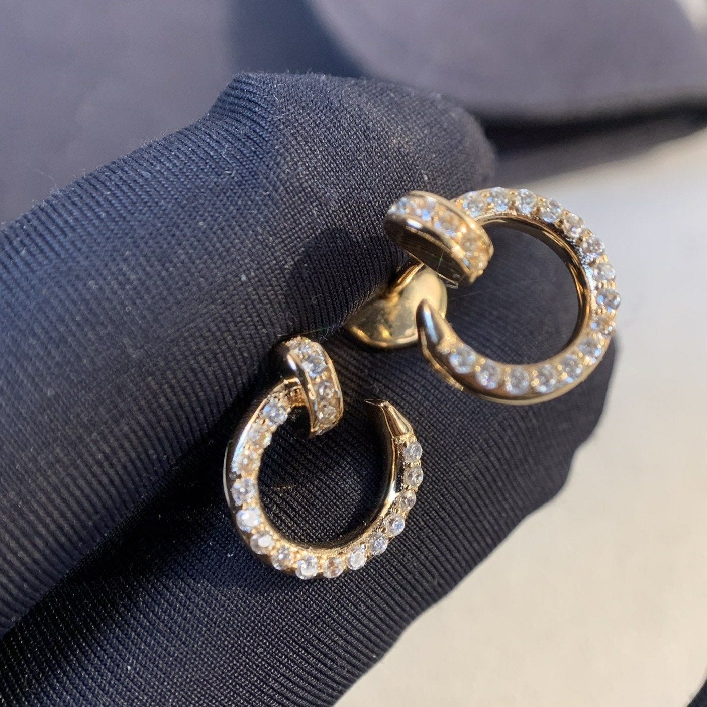 Aura JUSTE EARRINGS GOLD DIAMONDS