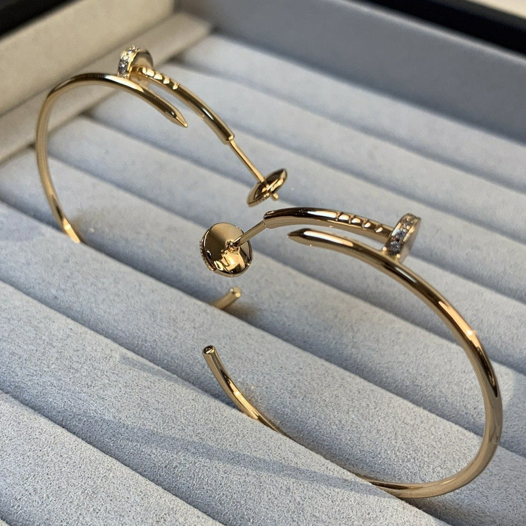 Aura JUSTE EARRINGS GOLD DIAMONDS 1.8MM