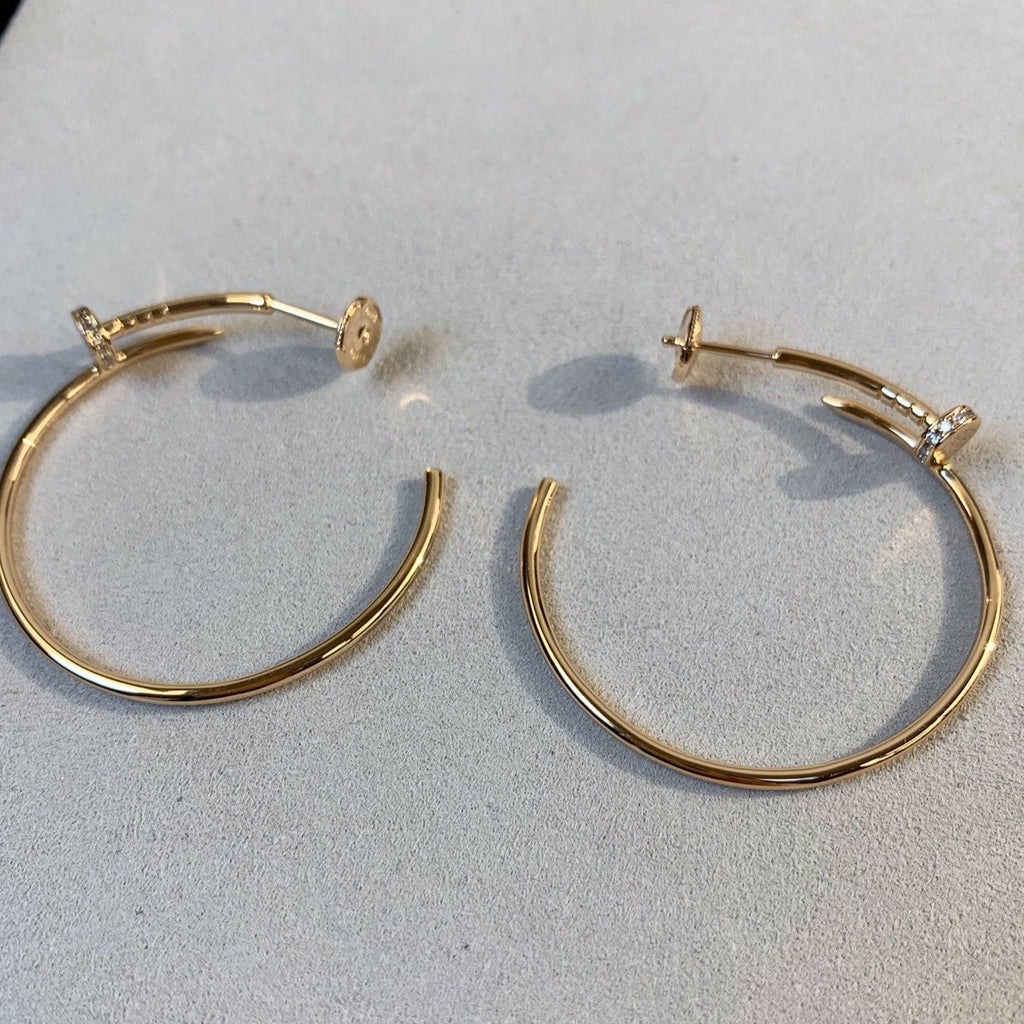 Aura JUSTE EARRINGS GOLD DIAMONDS 1.8MM