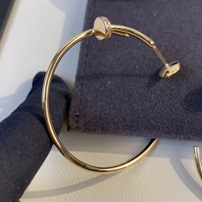 [⭐Aura ]JUSTE EARRINGS GOLD DIAMONDS 1.8MM