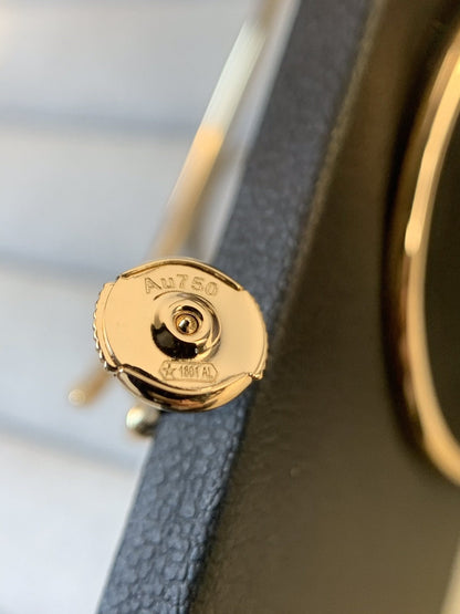 [⭐Aura ]JUSTE EARRINGS GOLD DIAMONDS 1.8MM
