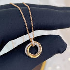 Aura TRINITY HALSKETTE SILBER GOLD ROSEGOLD DIAMANTEN