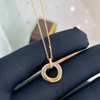 Aura TRINITY HALSKETTE SILBER GOLD ROSEGOLD DIAMANTEN