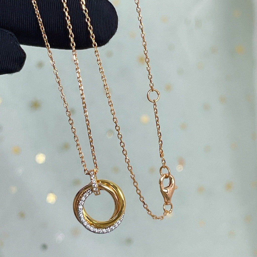 Aura TRINITY HALSKETTE SILBER GOLD ROSEGOLD DIAMANTEN