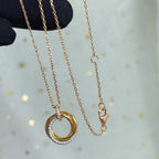 Aura TRINITY HALSKETTE SILBER GOLD ROSEGOLD DIAMANTEN