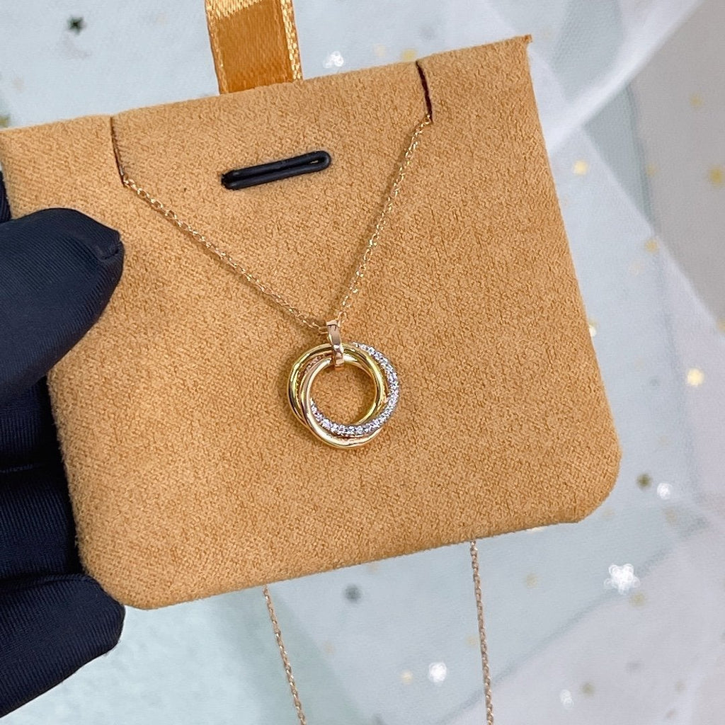 Aura TRINITY HALSKETTE SILBER GOLD ROSEGOLD DIAMANTEN