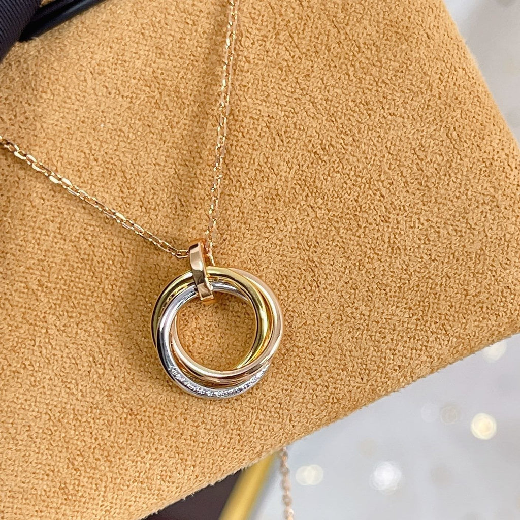 Aura TRINITY HALSKETTE SILBER GOLD ROSEGOLD DIAMANTEN