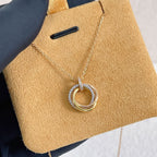 Aura TRINITY HALSKETTE SILBER GOLD ROSEGOLD DIAMANTEN