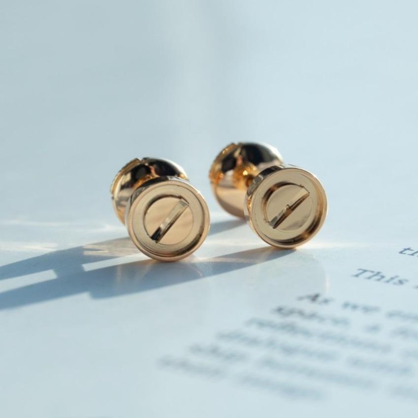 Aura LOVE EARRINGS PINK GOLD 10MM