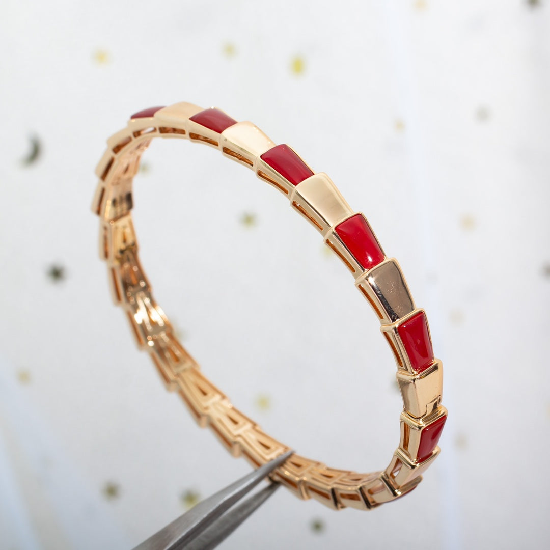 [⭐Veya]SERPENTI ARMBAND ROSÉGOLD RUBELLIT