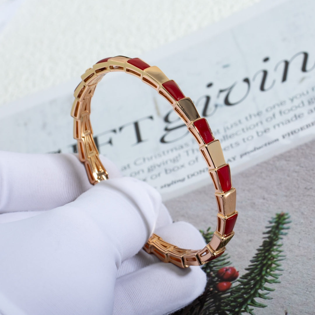 [⭐Veya]SERPENTI ARMBAND ROSÉGOLD RUBELLIT