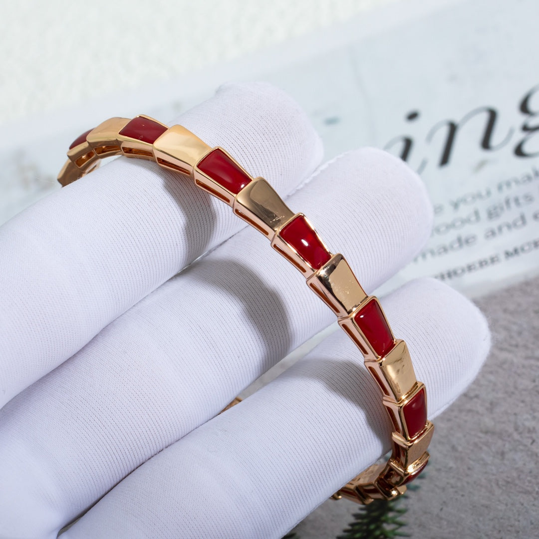 [⭐Veya]SERPENTI ARMBAND ROSÉGOLD RUBELLIT