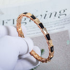 [⭐Veya]SERPENTI ARMBAND ROSÉGOLD ONYX