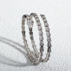 [⭐DORISW]SERPENTI BRACELET SILVER DIAMOND DOUBLE ROW
