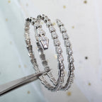 [⭐DORISW]SERPENTI BRACELET SILVER DIAMOND DOUBLE ROW