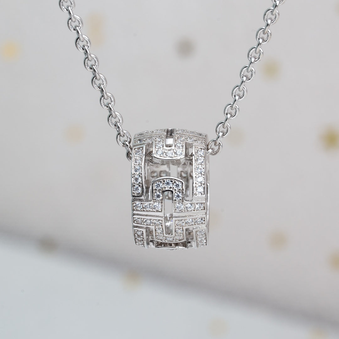 [⭐Veya]パレンテシ ネックレス シルバー ダイヤモンド