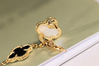 Aura CLOVER EARRINGS GOLD ONYX MOP 3 MOTIF