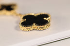 Aura CLOVER EARRINGS GOLD ONYX MOP 3 MOTIF