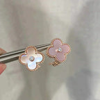 Aura CLOVER MEDIUM 1 MOTIVE ROSA MOP DIAMANT OHRRINGE