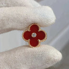 Aura CLOVER MEDIUM 1 MOTIVE CARNELIAN DIAMANT Ohrringe