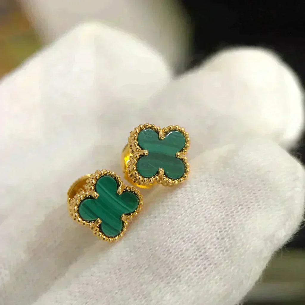 Aura CLOVER MINI 9,5MM MALACHIT OHRRINGE