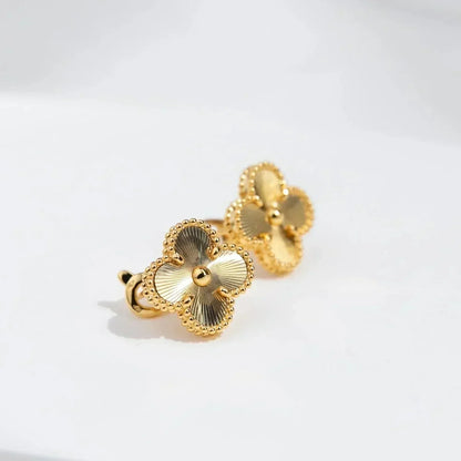 [⭐Aura ]CLOVER MEDIUM 1 MOTIFS LASER EARRINGS
