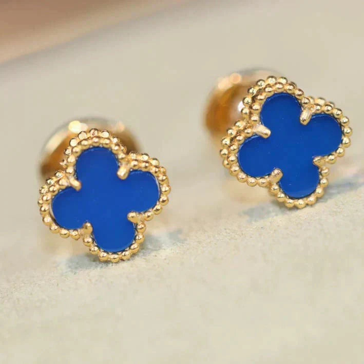 Aura CLOVER MINI 9.5MM TURQUOISE EARRINGS