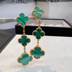 Aura KLEEBLATT MALACHIT 3 MOTIVE GOLD