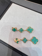 Aura KLEEBLATT MALACHIT 3 MOTIVE GOLD