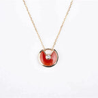 Aura AMULETTE GOLD CARNELIAN ONYX NECKLACE