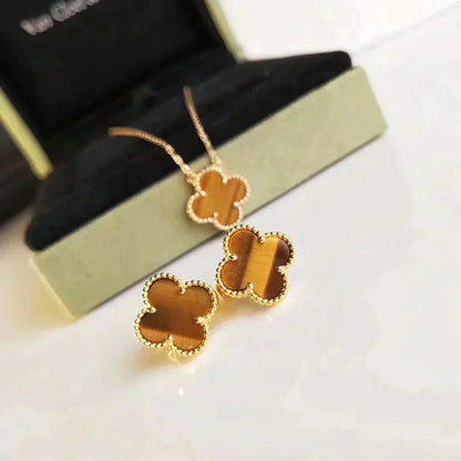 Aura CLOVER MEDIUM 1 MOTIV TIGER EYE OHRRINGE