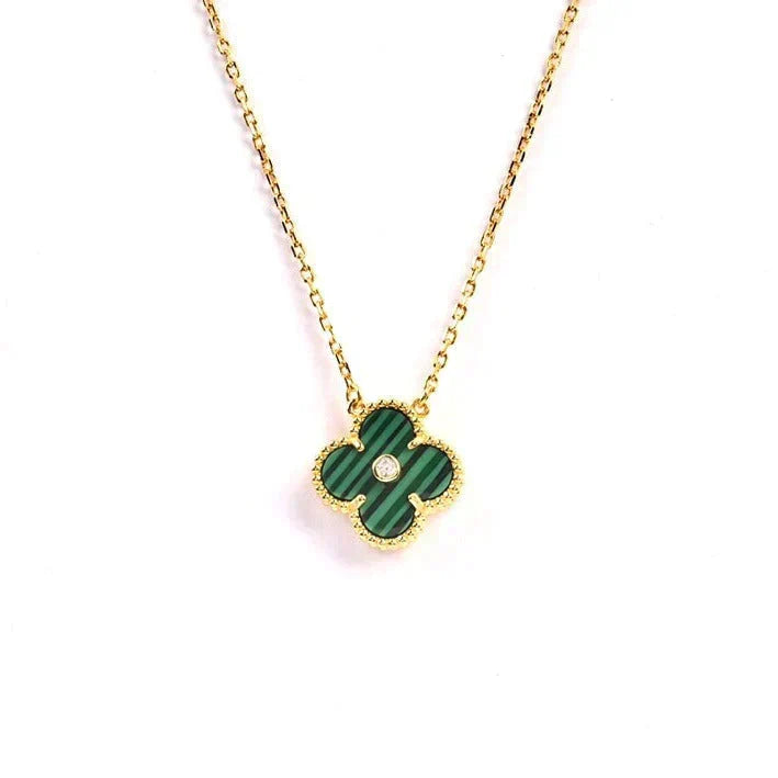 Aura CLOVER 15MM DIAMANT TÜRKISE HALSKETTE