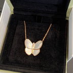 Aura BUTTERFLY GOLD MOP DIAMANT HALSKETTE