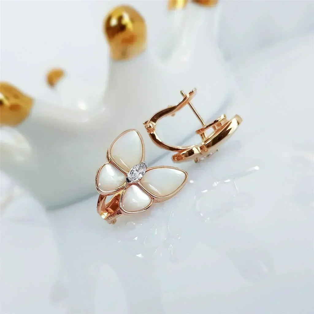 Aura BUTTERFLY MOP DIAMOND EARRINGS