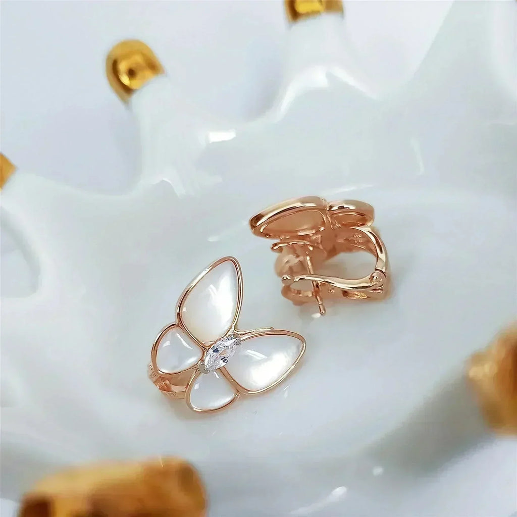 Aura BUTTERFLY MOP DIAMOND EARRINGS