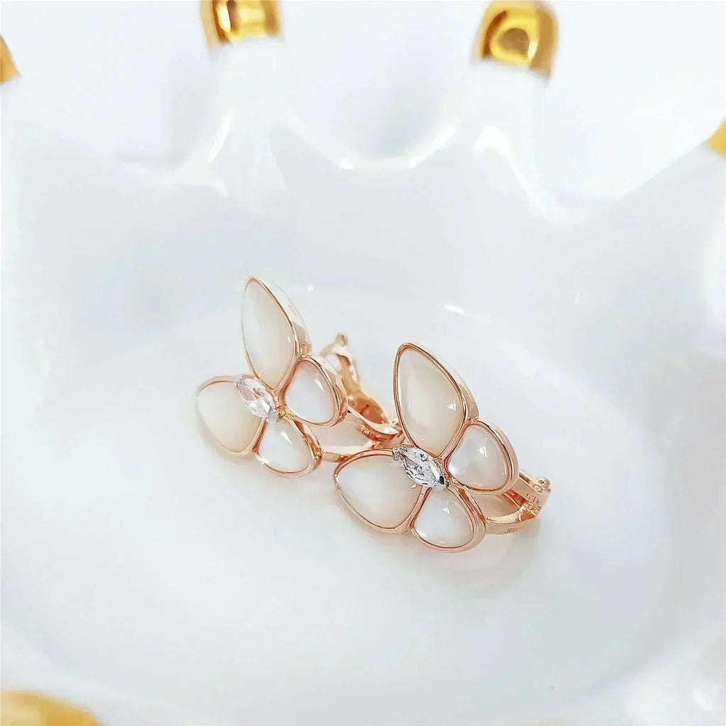 Aura BUTTERFLY MOP DIAMOND EARRINGS
