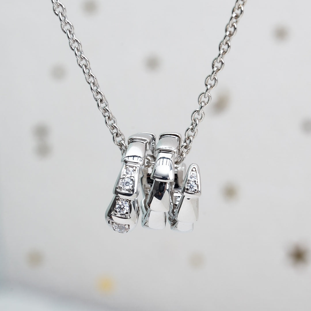 [⭐DORISW]SERPENTI SILVER NECKLACE DIAMOND